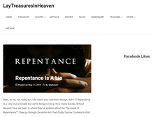 Tablet Screenshot of laytreasuresinheaven.com